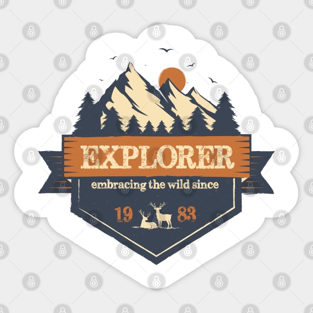 Explorer since 1983 Sticker by Mandra